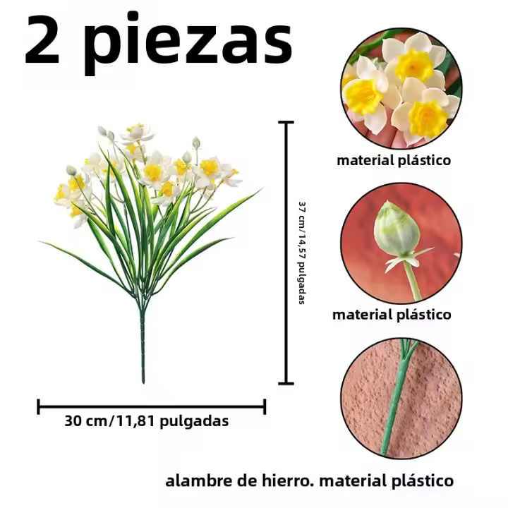 2pcs/3pcs Árbol De Margarita Artificial De 37CM(H) Estilo INS Decoración De Hogar Para Mesa Y Escritorio Flores Artificiales Sin Vaso - 1
