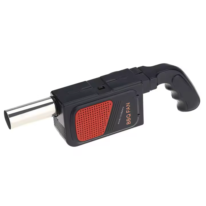 Ventilador Eléctrico Portátil Para Barbacoa Y Camping TOPINCN Negro Accesorio De Barbacoa Y Pastelería Con Tubo De Aire De 5.9cm Longitud Total De 26.5cm Requiere 4 Pilas AA (no Incluidas) - 1