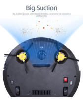 Aspiradora Inteligente Recargable USB Con Tanque De Agua Mopa Robot Succión Fuerte Para Pisos Secos Y Húmedos Limpiador Automático - details 5