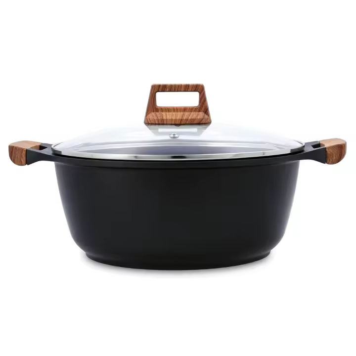 Cacerola Quid Karbon Aluminio Fundido 28CM Negro Mate - 2 Capas Antiadherentes - 1