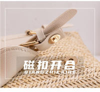 Mochila De Hombro Tejida Para Mujer Bolso De Mano Tendencia Moda Exterior Comercio Cruzado Material Principal PU Conliningüe De Poliéster - details 9