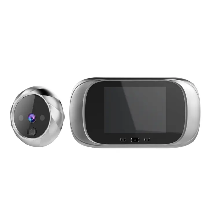 Visor de puerta de video de 600 mAh con batería de litio integrada, visor de mirilla de almacenamiento cíclico integrado, cámara de seguridad para exteriores, pantalla LCD de 2.8 pulgadas-regalo de cumpleaños - 1