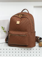 Mochila nueva de gran capacidad para mujeres que viajan diariamente, mochila informal de PU para estudiantes, bolso para mujer - details 4