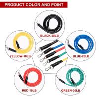 Set De 11 Pzas De Bandas De Resistencia TPE Con Anclaje De Puerta Manijas Y Correa Para Entrenamiento Elasticidad Adecuado Para Piernas Cintura Y Muslos - details 5