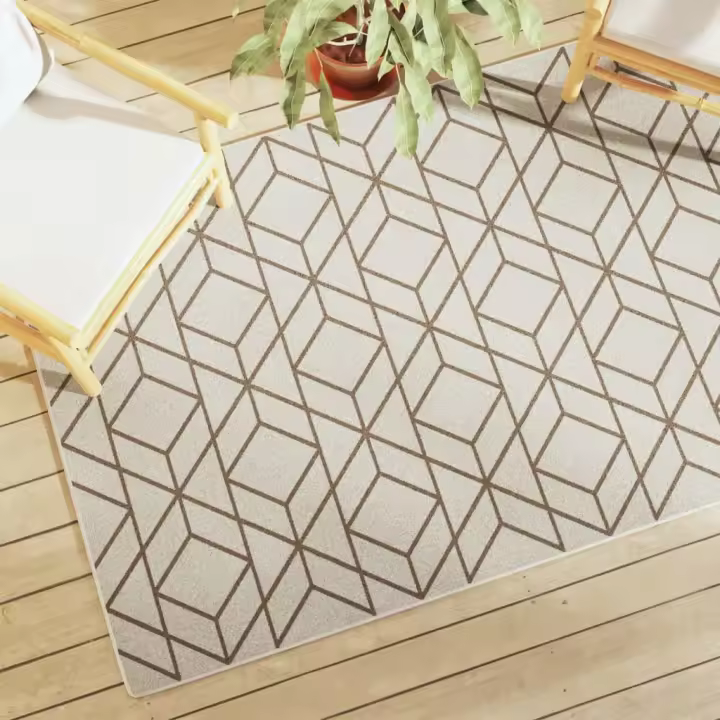 vidaXL Alfombra interior exterior antideslizante pelo corto 120x180 cm - 1