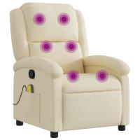 vidaXL Sillón reclinable de masaje de tela Gris claro, Gris oscuro, Negro Sillon Dormitorio Sillon Comodos Silla Relax Sillón Sofá - details 2