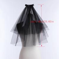 Nueva Llegada De Velos De Boda En Tulle Negro Corto Dos Capas Para Mujer Accesorios De Boda Tipo De Velos: De Hombro - details 5