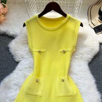 Vestido Corto Plisado De Moda Verano 2025 Para Mujer YuooMuoo Con Cuello Redondo Y Cintura Ajustada Vestido De Fiesta A-line Streetwear - details 2