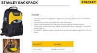 MOCHILA STANLEY DE HERRAMIENTAS, DIMENSIONES 30.5X18.5X47.5CM stanley - details 0