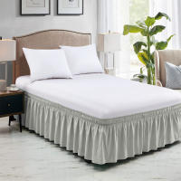 Envolvente De Cama Elástico Funda De Cama Suave Y Cómoda Resistente Al Desvanecimiento Protector De Cama Sin Superficie Couvre Lit - details 1