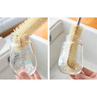 Cepillo De Limpieza Para Botellas Y Vajillas Con Mango Largo De Madera Y Nylon Duradero Para Electrodomésticos De Cocina Y Botellas De Bebé - details 6