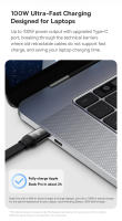 Cable De Carga Retráctil 100W/66W 3 En 1 USB Para MacBook Samsung Xiaomi Y iPhone 14 Cable Tipo C De Baseus Con Corriente Máxima De 5A Material TPE/TPU - details 7