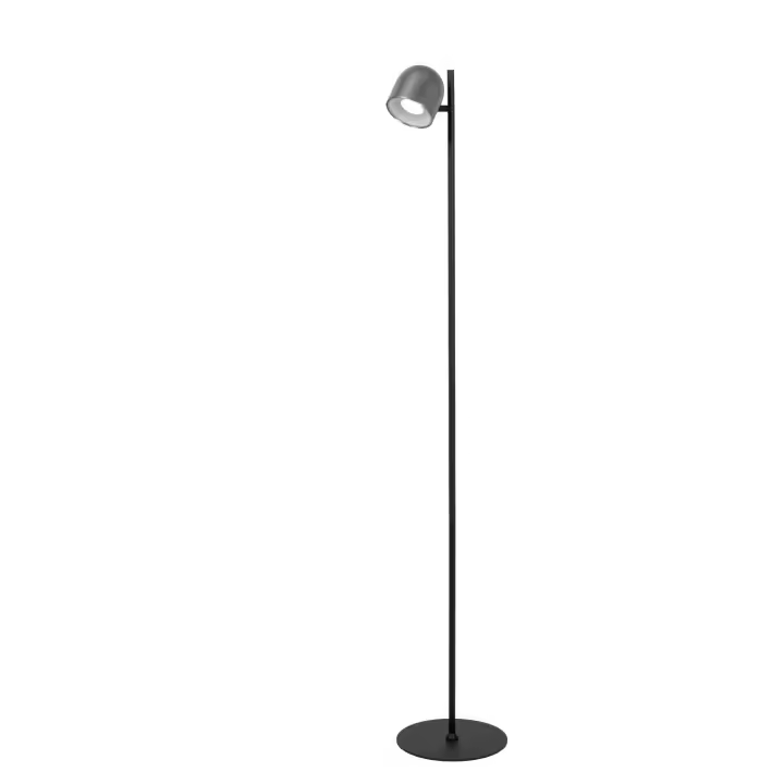 Lucide SKANSKA RECH - Lámpara de suelo Recargable Dentro/Fuera - Batería/acumulador - Ø 23 cm - LED Regul. - CCT - 1x3W 3000K/6000K - IP44 - Hierro gris - 1