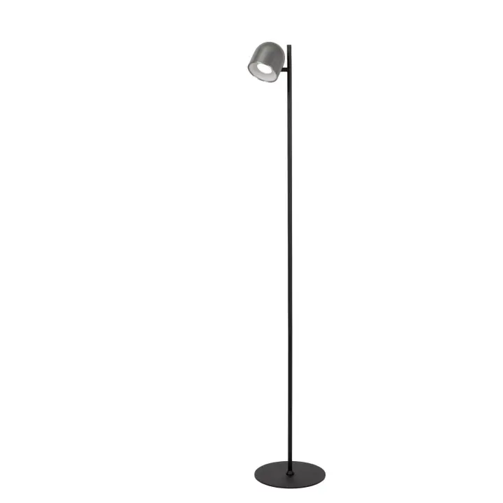 Lucide SKANSKA RECH - Lámpara de suelo Recargable Dentro/Fuera - Batería/acumulador - Ø 23 cm - LED Regul. - CCT - 1x3W 3000K/6000K - IP44 - Hierro gris - 1