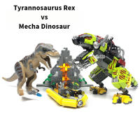 Serie Dinosaurio Mundial T-Rex Vs Mecha Dinosaurio Pequeño Velociraptor Gran Fuga Juguetes Para Niños Regalos De Navidad Bloques De Construcción Pequeños Compatible Con Lego Material ABS - details 1