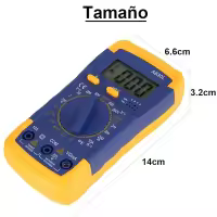Multimetro Digital Profesional, Voltímetro Amperímetro Ohmímetro Probador Voltaje Multicomprobador AC/DC con Retroiluminación LCD, Ideal para Electricista, Laboratorio y Fábrica, - details 0