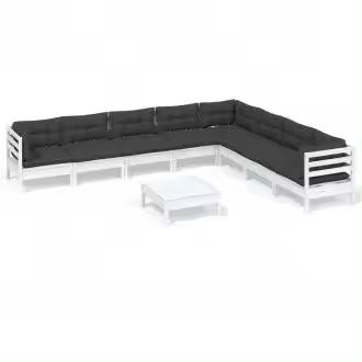 VIDAXL conjunto de sofás con un diseño modular con una mesa de centro en color blanco vida xl - 1
