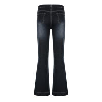 Nuevos Jeans Flares Para Mujer Cintura Baja Estilo Vintage Pantalones De Denim Casual Y2k Moda Coreana Con Bolsillos Y Botones - details 7