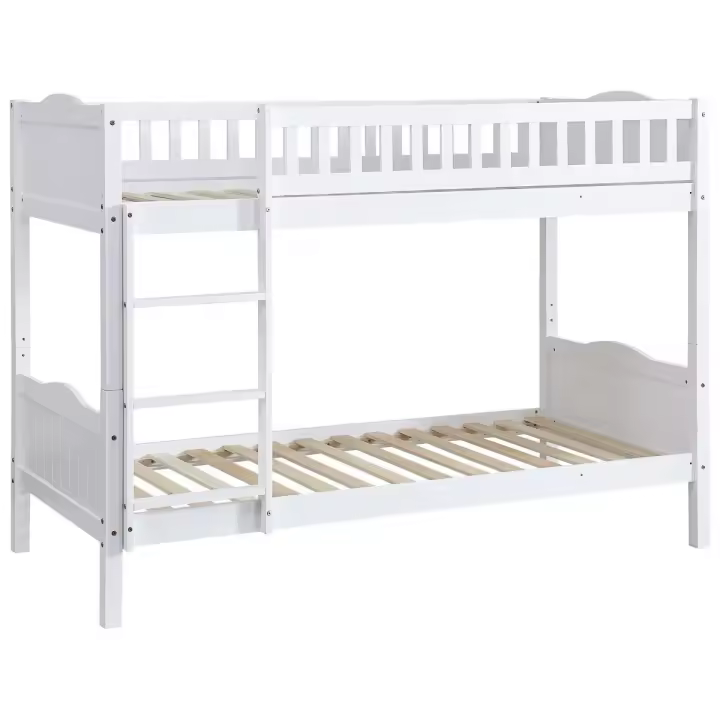 Habitat y Jardin - Litera infantil "Gabriel" - Madera - Blanco - 90 x 190 cm - 1