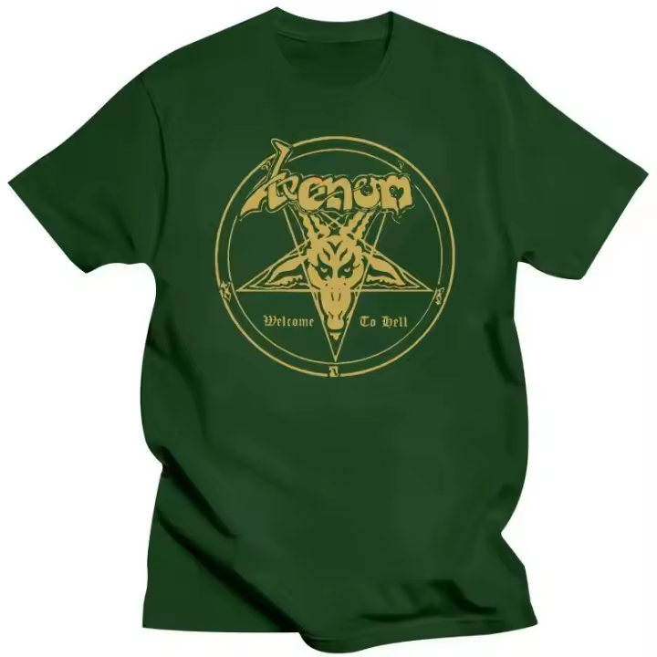 Camiseta Negra Unisex VENOM Metal Band Welcome to Hell Album Logo Tamaño S-3XL MeClothing Camisetas Casuales Para Hombres Y Mujeres - 1