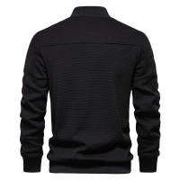 2024 Modelo de primavera y otoño Cuello alto Nueva chaqueta de color sólido para hombres Chaqueta casual Moda Ropa de hombre delgada - details 16