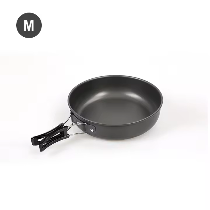 Sartén De Camping WESTTUNE De Aluminio Plato De Picnic Con Manija Plegable Portátil Cocina Al Aire Libre Herramientas De Cocina Para Senderismo - 1