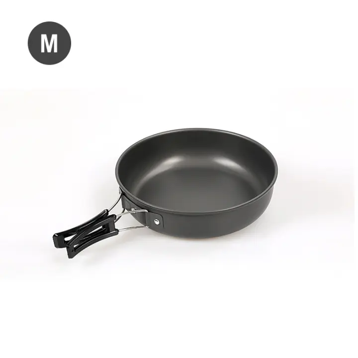 Sartén De Camping WESTTUNE De Aluminio Plato De Picnic Con Manija Plegable Portátil Cocina Al Aire Libre Herramientas De Cocina Para Senderismo - 1