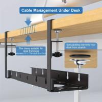 Rack De Almacenamiento Ajustable Para Debajo De La Mesa Cesta Colgante Para Cableado Y Enchufes Eco-amigable De Hierro Tamaño M - details 3