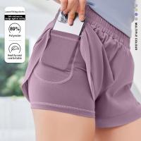Shorts Deportivos Para Mujer Con Bolsillos Y Lining Bajos Secado Rápido Para Gimnasio Y Ejercicio - details 15