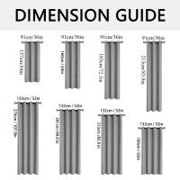 2pcs Cortinas Sólidas Modernas De 100% Negro Para Bloquear La Luz Para Sala De Estar Dormitorio Cocina Decoración De Hogar Privacidad - details 4