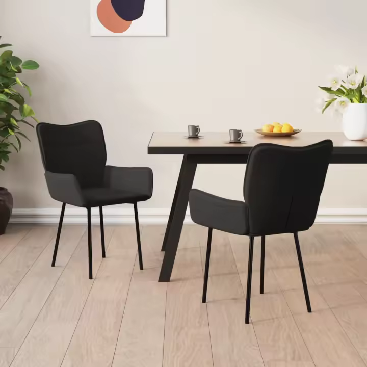 vidaXL Sillas de comedor 2 unidades terciopelo en color Verde oscuro/Gris claro/Amarillo y más | cómodas modernas ergonómicas para comedor cocina salón hogar - 1