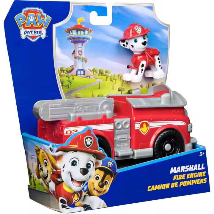 Patrulla Canina - Camión Bomberos y Figura Marshall - Camión de 15 cm con Figura Marshall - Patrulla Canina Juguetes - Juguetes Niños 3 Años (Spin Master 6069058) - 1