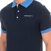 Hackett London-Polo manga corta de tejido cómodo y transpirable HMX1006F para Hombre