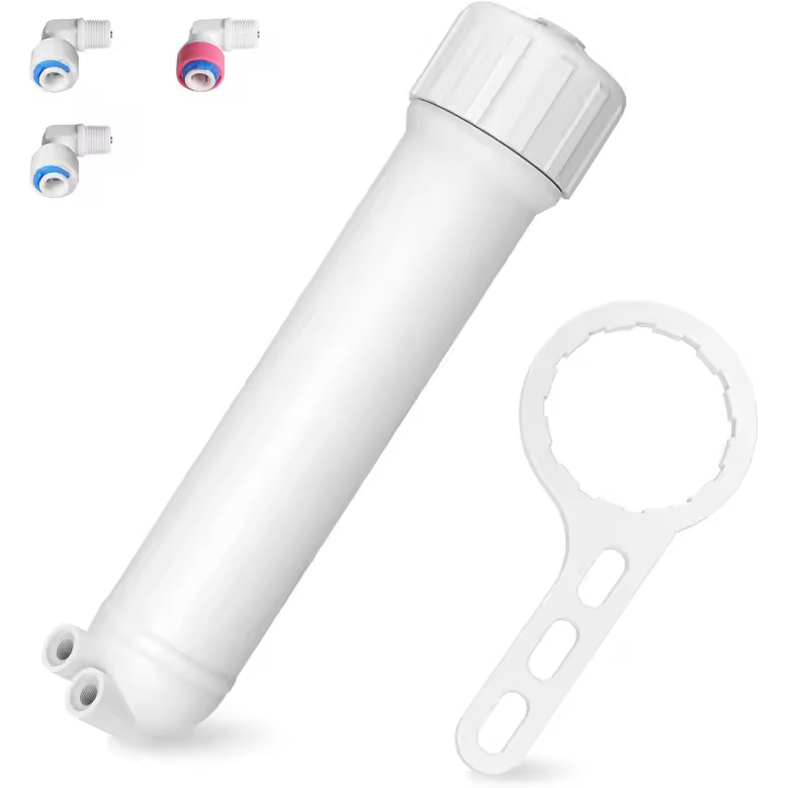 Porta Membranas de Equipos de Osmosis Inversa Compatibles con las Membranas de 50 GPD y 75 GPD, Incluye Llave de Osmosis para Desmontar las Membranas de Osmosis Inversa JACAR - 1