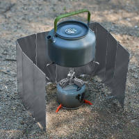 Escudo De Viento Para Estufa De Gas Plegable 8/10 Platos Para Camping Al Aire Libre Material De Aleación De Aluminio Resistente Al Viento Accesorio De Cocina Al Aire Libre - details 1