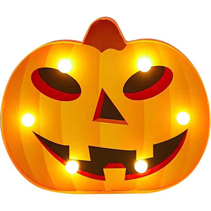 Letreros de neón con luces de calabaza de Halloween, luz LED, decoración de calabaza para fiesta de Halloween, hogar, dormitorio, bar, mesa, luz de noche, letreros de neón [Clase energética A] - 1