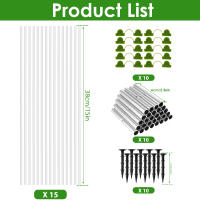 Kit De Jaula De Jardín Con Red De Apoyo Para Plantas Y Caminos Elevados 15 Piezas Marco De Soporte Para Invernadero Fibra De Vidrio Malla De Jardín - details 1