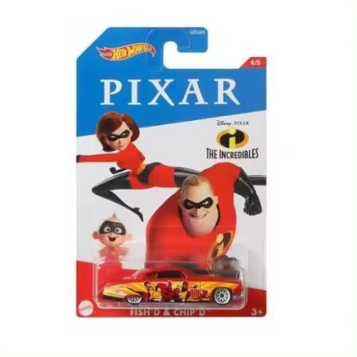 Hot wheels Coche Pixar Fus'd Chip'd Increibles Mattel GJV21 - 1