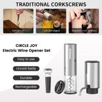 Sacacorchos Eléctrico 4 en 1 Juego de Regalo de Vino con Abridor de Vino Recargable, Vertedor Aireador de Vino Recargable - details 0
