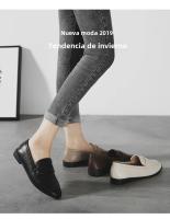 Zapatos Planos De Cuero Para Mujer Estilo Británico Vintage Antideslizantes Casual Verano/Otoño Zapatos Planos De Moda - details 8