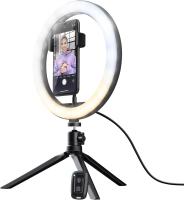 Trust Maku+ Aro de Luz 10" con Green Screen, Fondo Fotográfico Verde, Anillo de Luz con Trípode y Soporte para Móvil, Control Remoto Bluetooth,  Selfie,  TikTok,  Youtube,  Maquillaje,  Fotografía - details 3
