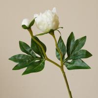 Arreglo De Flores De Seda Estilo Europeo Con Dos Cabezas Simuladas De Peonía Para Bodas Y Decoración Del Hogar Flores Artísticas De Terciopelo Suave - details 5