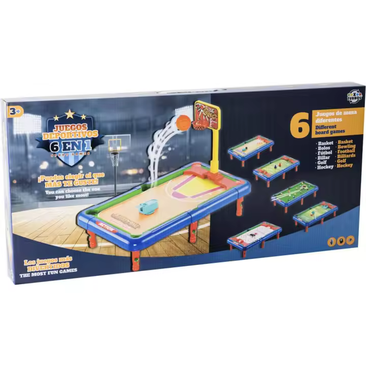 Juegos Deportivos 6 en 1, 50.5x29x12cm Juguetes de salón XTURNOS - 1