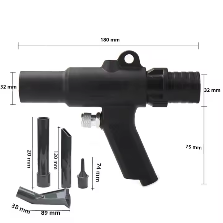 NuoDunco Pistola De Aire Portátil Recogedor De Polvo Y Suciedad Para Coche Herramienta De Limpieza Pneumática Doble Propósito Tamaño 150mm - 1