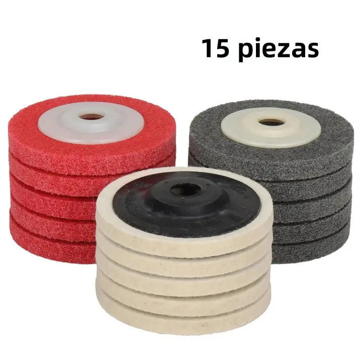 Rueda De Polishing De Lana De 4 Pulgadas Para Metal Mármol Vidrio Cerámica Felt Polishing Pad Disc Para Grindera Angulo - 1