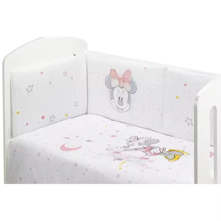 Set 2 piezas desenfundable Edredón Nordico y chichonera Minnie Rosa Disney Baby 120x60 cm MN002 - 1