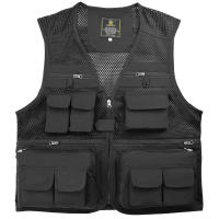 Chaleco De Pesca Transpirable Con Bolsillos De Cierre Para Actividades Al Aire Libre Y Viajes De Verano Chaleco De Trabajo De Malla Polyester Impermeable - details 15