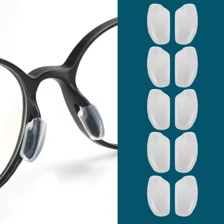5Pares De Pads De Nariz Antideslizantes De Silicona Para Gafas Accesorios De Lentes Unisex Anti-Deslizamiento Para Marco De Gafas - 1