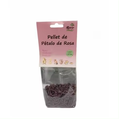 Pellets de pétalos de rosa para conejos y roedores Ribero 200 g - 1