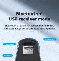 Ratón Inalámbrico Bluetooth Recargable Aieach Ergonómico Silencioso Para Computadora Laptop MacBook Con 4 Botones Y DPI De 2000 - details 10